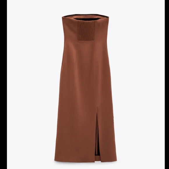Zara MIDI BUSTIER DRESS - Picture 7 of 14